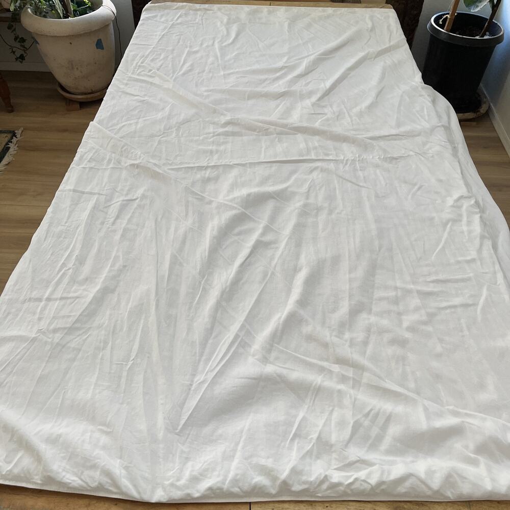 Pottery Barn Kids White Twin Duvet Cover 100% Organic Cotton Button Closure - Picture 2 of 9